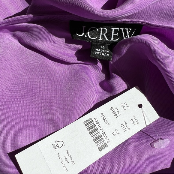 NWT J. Crew Gwyneth V-Neck Slip Dress Cupro-Blend Size 16 - Picture 11 of 14